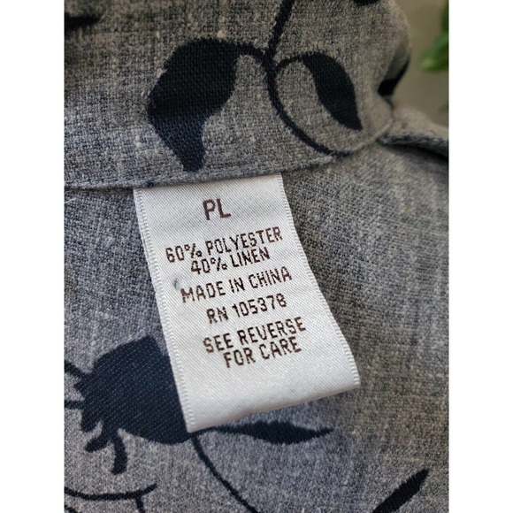 Draper's & Damons Women's Gray Floral Polyester Buttons Front Jacket Blazer PL - Picture 10 of 12